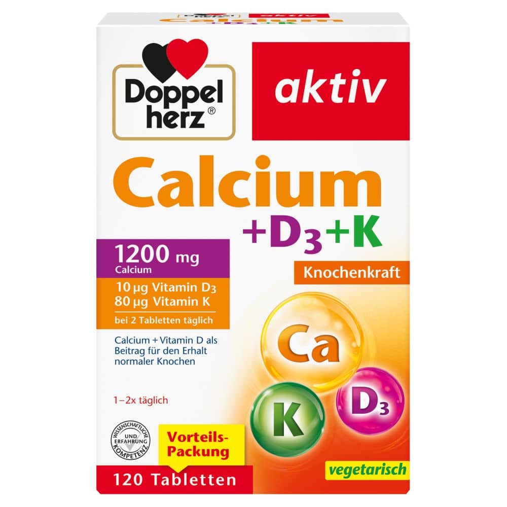 Doppelherz aktiv Calcium + D3 + K  120 St Tabletten