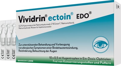 Vividrin ectoin EDO Augentropfen - allergisch gereizte Augen 10X0.5 ml Augentropfen