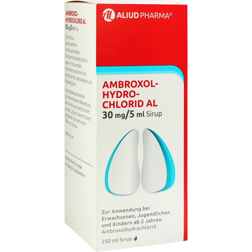Ambroxolhydrochlorid AL 30 mg / 5 ml Sirup zur Erleichterung des Abhustens bei erkältungsbedingter Bronchitis (Schleimlöser)