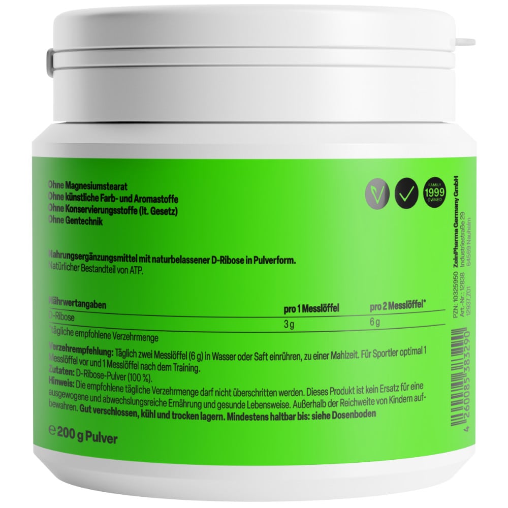 Zein Pharma D RIBOSE Pulver aus Fermentation 200 g Pulver