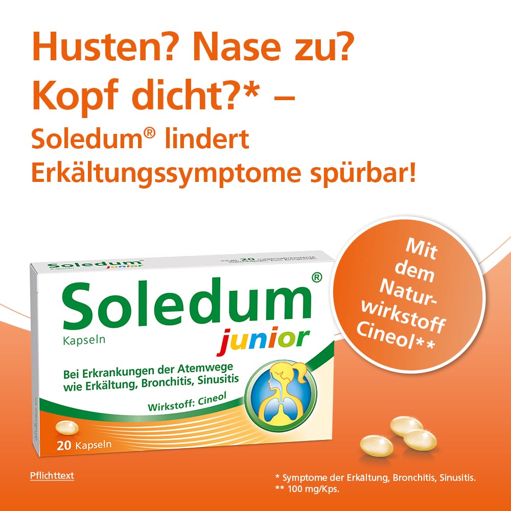 Soledum Kapseln junior 100mg 20 St Kapseln magensaftresistent
