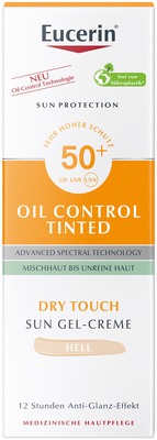 Eucerin OIL CONTROL TINTED FACE SUN GEL CREME LSF 50+ HELL 50 ml Creme