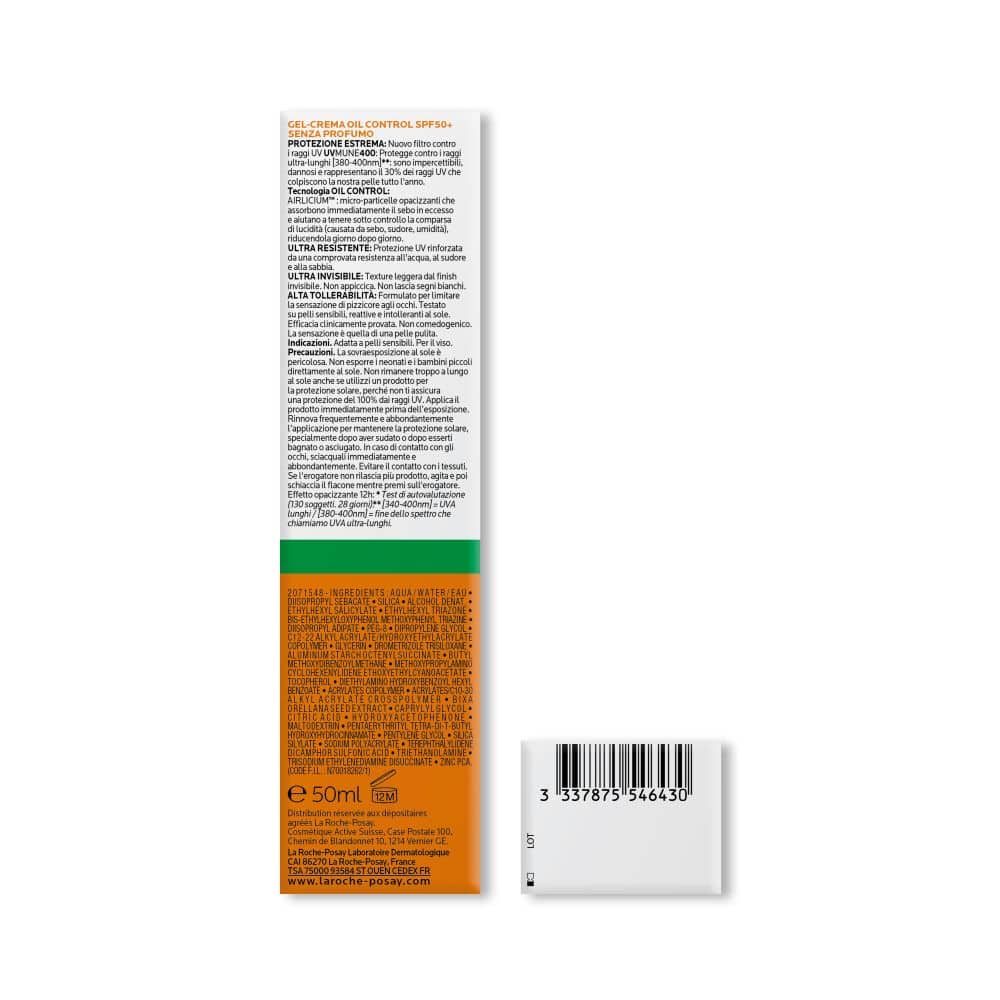 LA ROCHE-POSAY ANTHELIOS UVMUNE 400 OIL CONTROL LSF 50+ GE-CREMEL 50 ml Gel