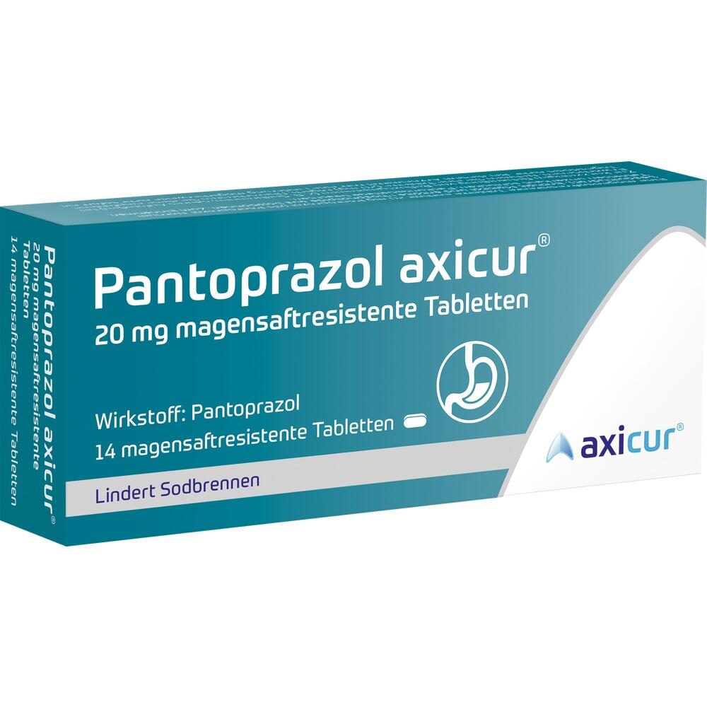 Pantoprazol axicur 20 mg bei Sodbrennen 14 St Tabletten magensaftresistent
