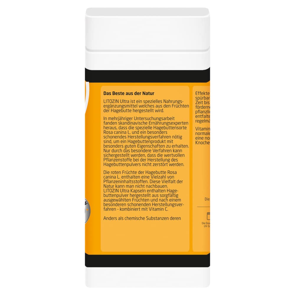 LITOZIN Ultra HAGEBUTTENPULVER MIT VITAMIN C  120 St Kapseln