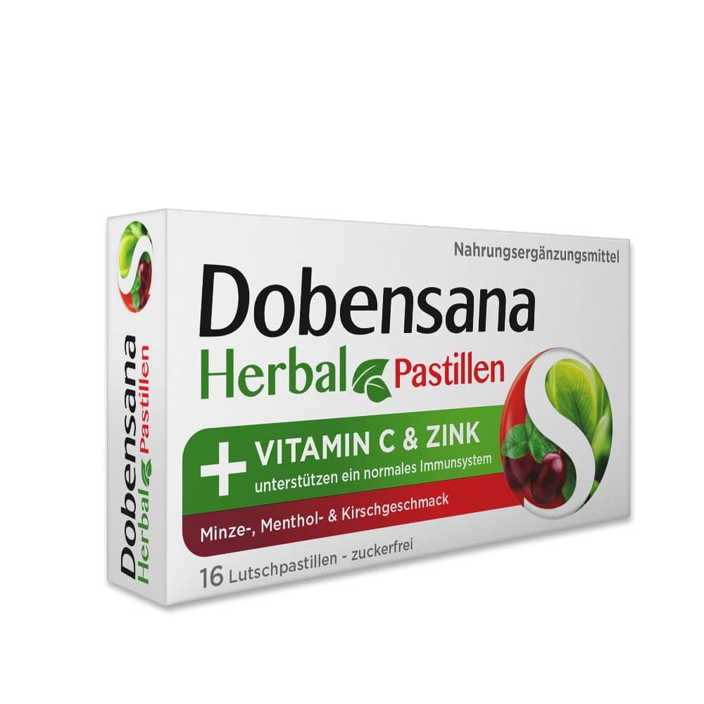 Dobensana Herbal + VITAMIN C & ZINK Kirschgeschmack 16 St Lutschpastillen Dobensana Herbal + VITAMIN C & ZINK Kirschgeschmack 16 St Lutschpastillen