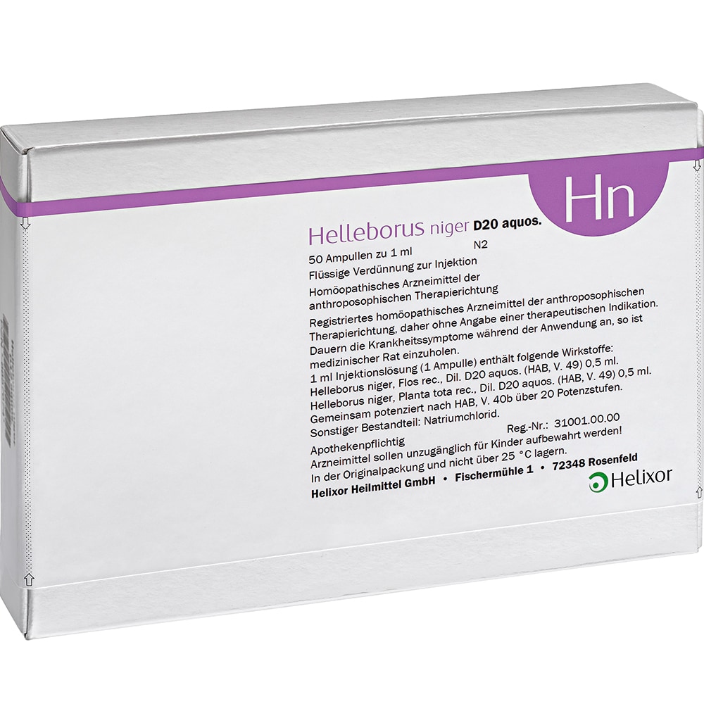 HELLEBORUS NIGER D 20 aquos.Ampullen 50 St Ampullen