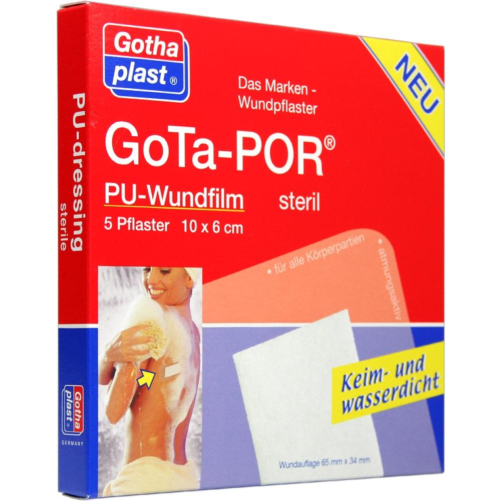 GOTA-POR PU Wundfilm 10x6 cm steril Pflaster 5 St Pflaster
