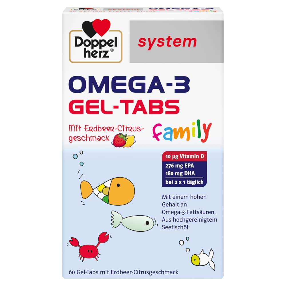 Doppelherz system OMEGA-3 GEL-TABS family 60 St Kautabletten