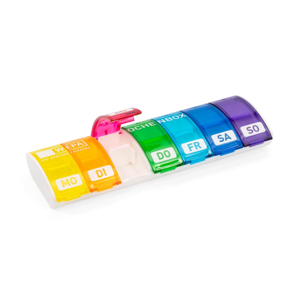 WEPA 1x7 Wochenbox Regenbogen UV-Schutz+ 1 St