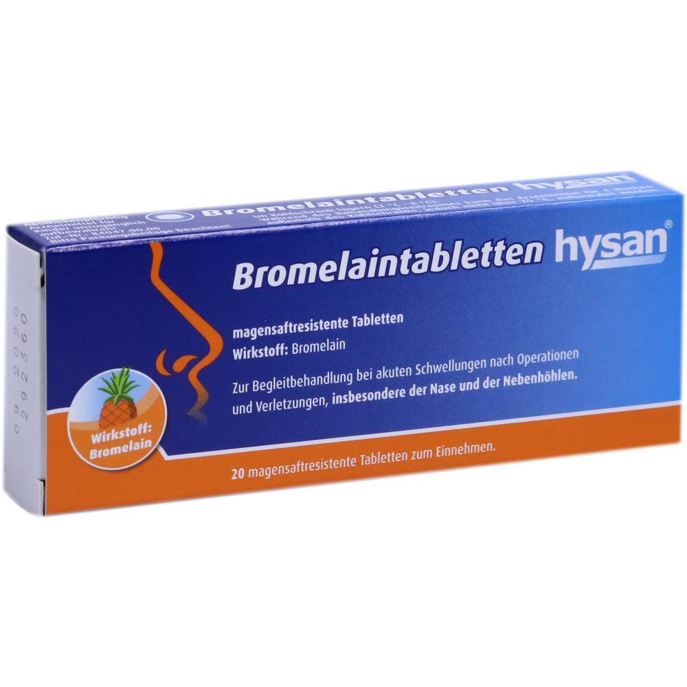 Bromelaintabletten hysan 20 St Tabletten magensaftresistent