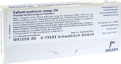 WELEDA KALIUM ACETICUM COMP.D 6 Ampullen 8X1 ml Ampullen