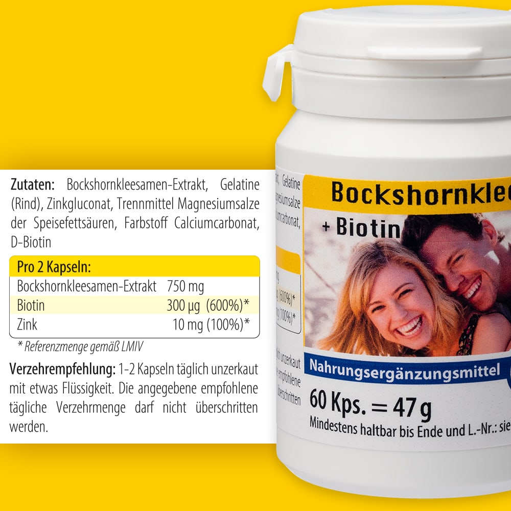 BOCKSHORNKLEE+Biotin Kapseln 60 St Kapseln