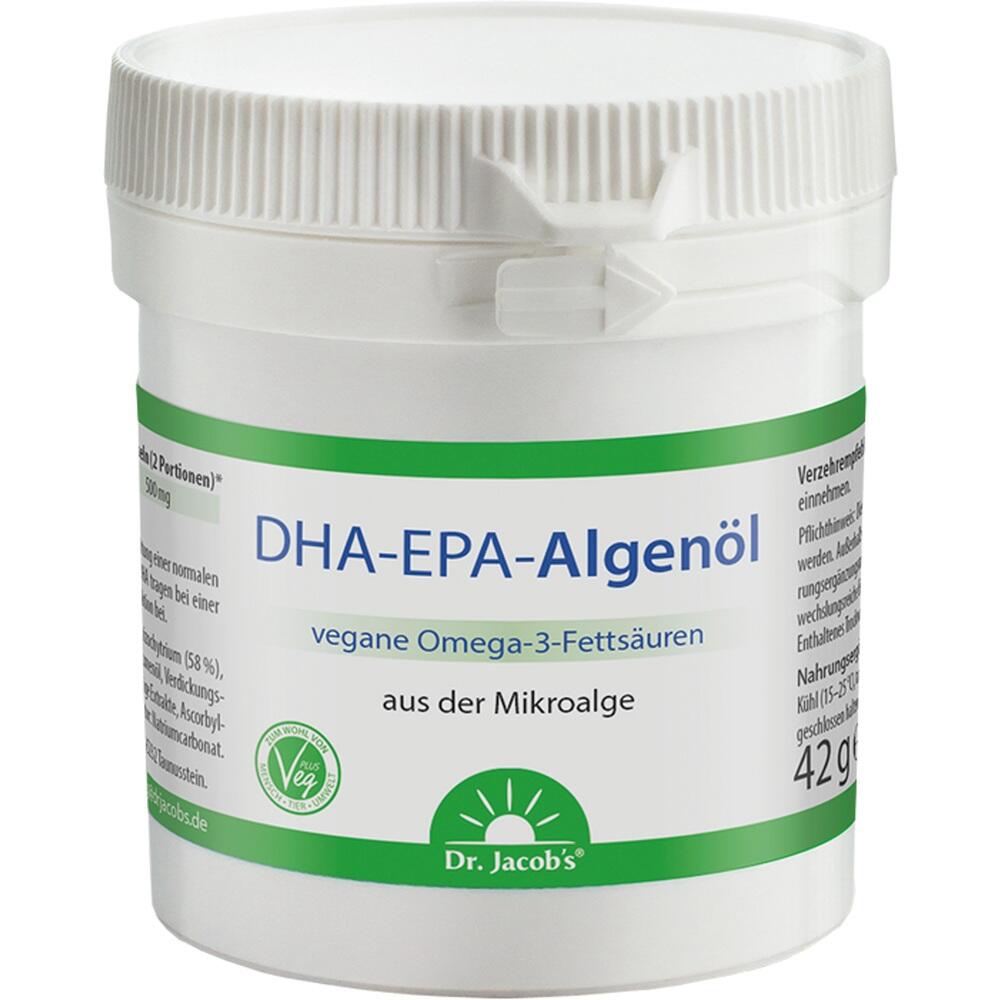 Dr. Jacob's DHA-EPA-Algenöl Kapseln Omega-3-Fettsäuren vegan
