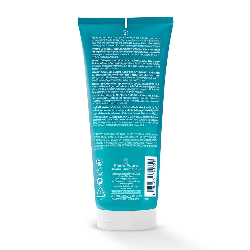 DUCRAY KERACNYL Schäumendes Waschgel 200 ml Gel