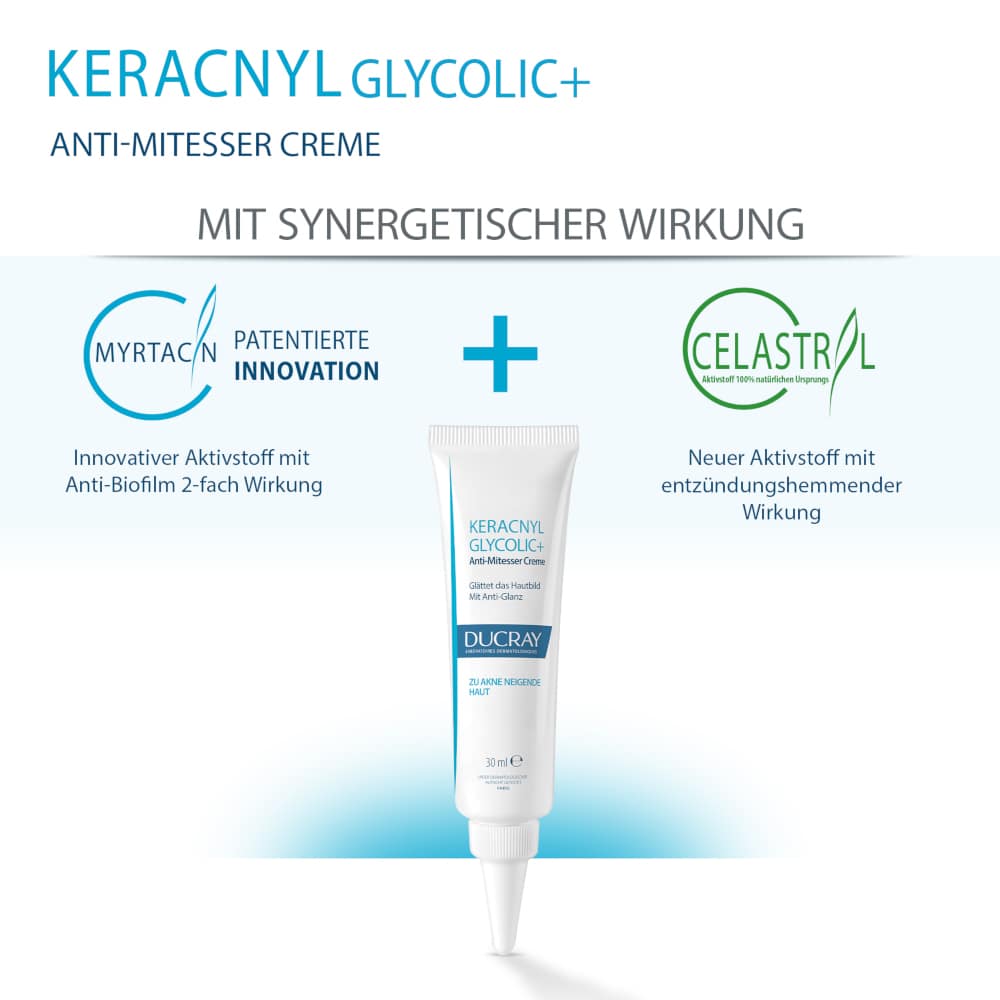 DUCRAY KERACNYL GLYCOLIC+ Anti-Mitesser Creme 30 ml Creme