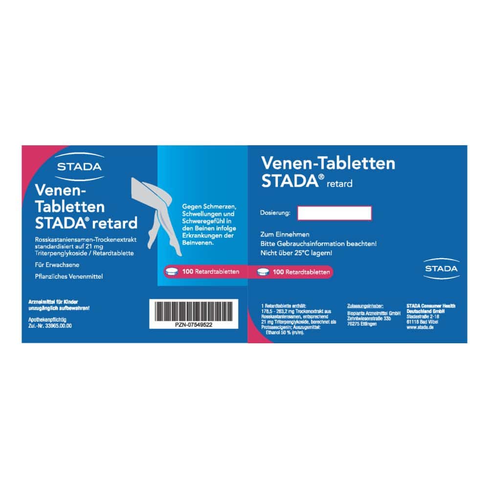 Venen-Tabletten STADA retard 100 St Retard-Tabletten