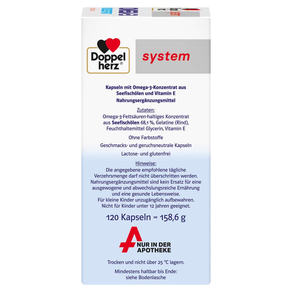 Doppelherz system OMEGA-3 KONZENTRAT 120 St Kapseln