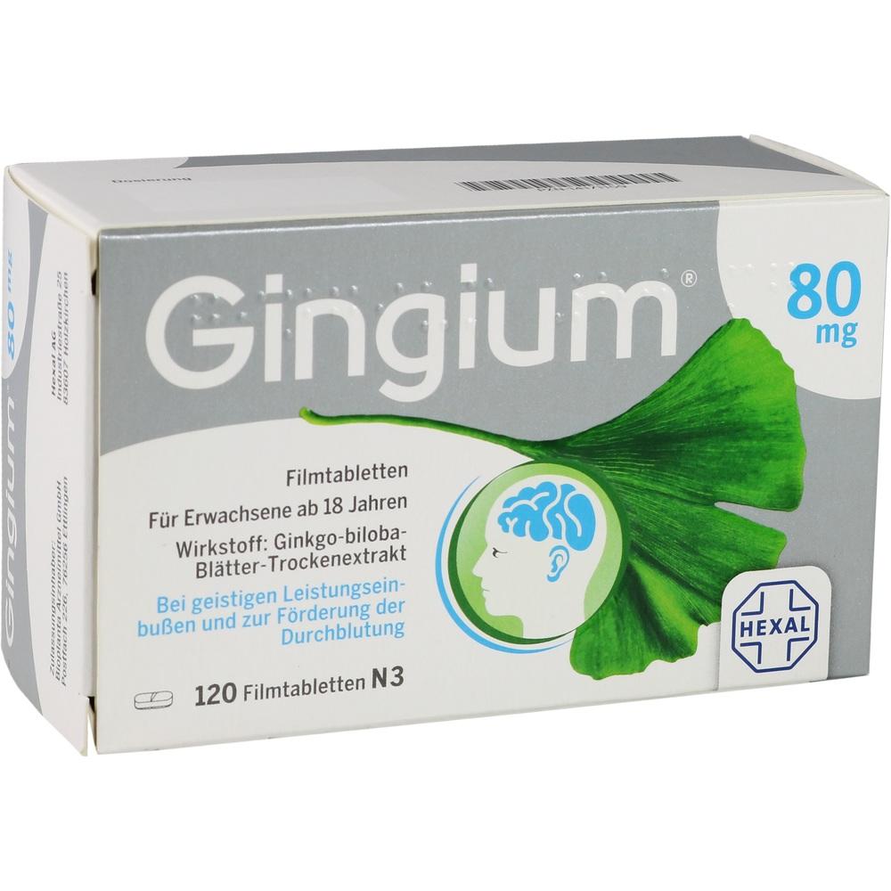Gingium 80 mg 120 St Filmtabletten