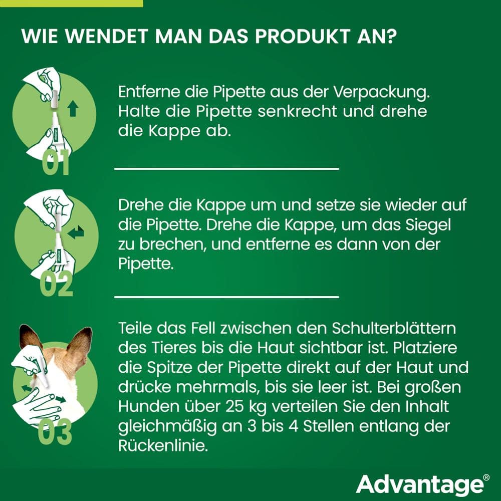 Advantage 400 Lösung Pipetten für Hunde ab 25 kg 1X4 St Lösung