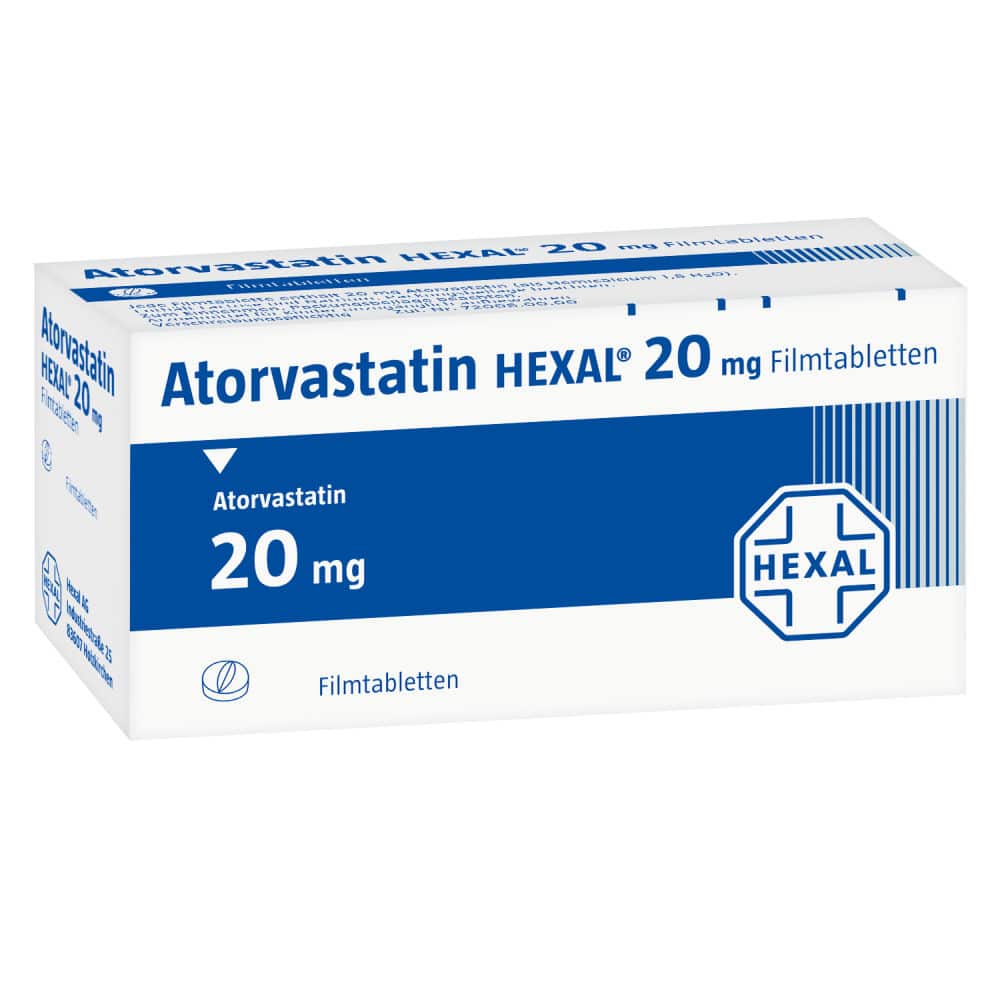 Atorvastatin Hexal 20mg 100 St Filmtabletten