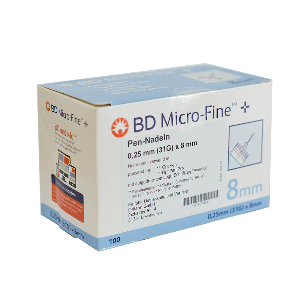 BD MICRO-FINE+ 8 Pen-Nadeln 0,25x8 mm 100 St Kanüle