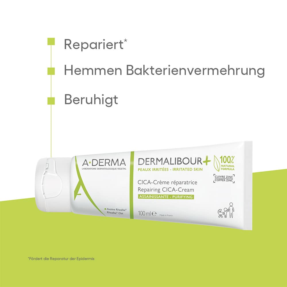 A-DERMA DERMALIBOUR Reparierende CICA-Creme  100 ml Creme