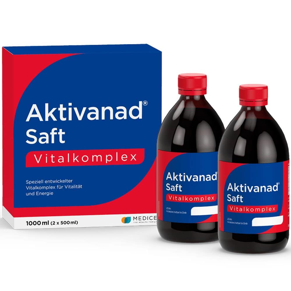 Aktivanad Saft 1000ml bei Erschöpfung wegen Vitamin-B Mangel 2X500 ml Saft