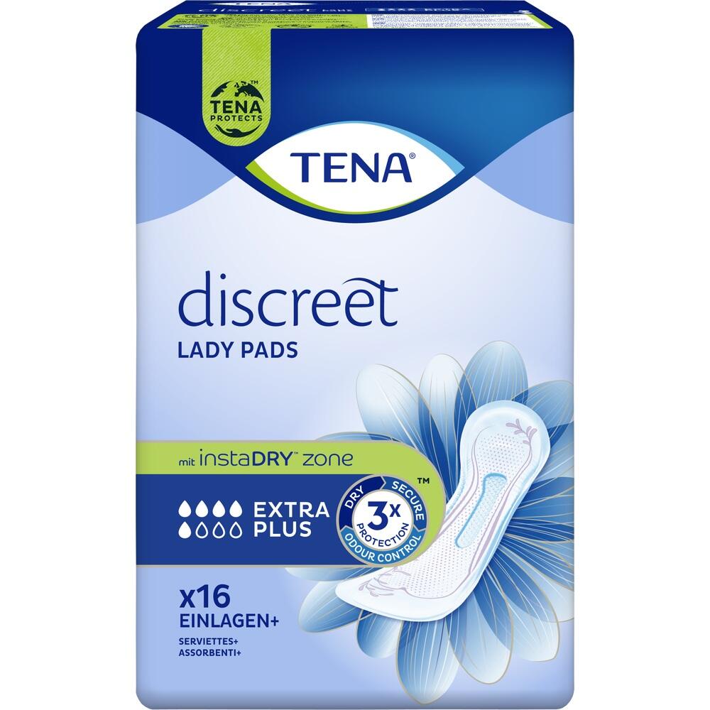 TENA Lady Discreet Extra Plus Inkontinenz Einlagen 16 St Binden