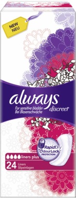 ALWAYS discreet Inkontinenz Liner plus 24 St Binden