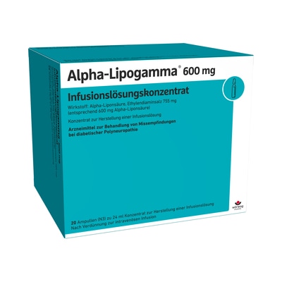 Alpha-Lipogamma 600mg Infusionslösungskonzentrat 20X24 ml Infusionslösungskonzentrat