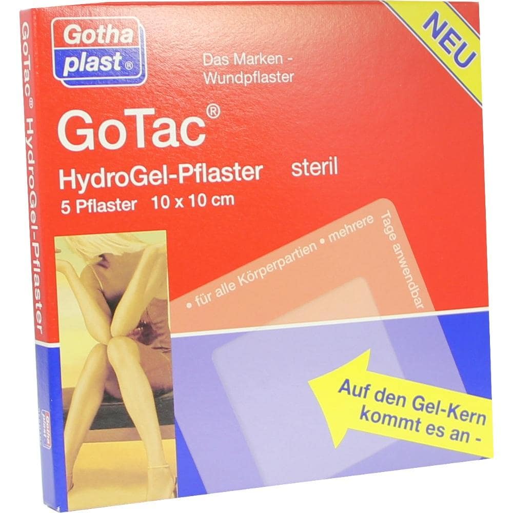 GOTAC HydroGel-Pflaster L 10x10 cm steril 5 St Pflaster