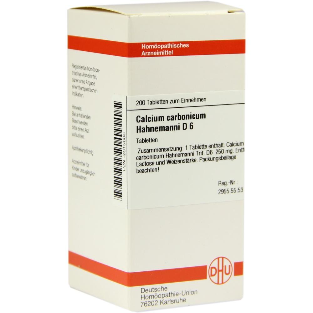 CALCIUM CARBONICUM Hahnemanni D 6  200 St Tabletten