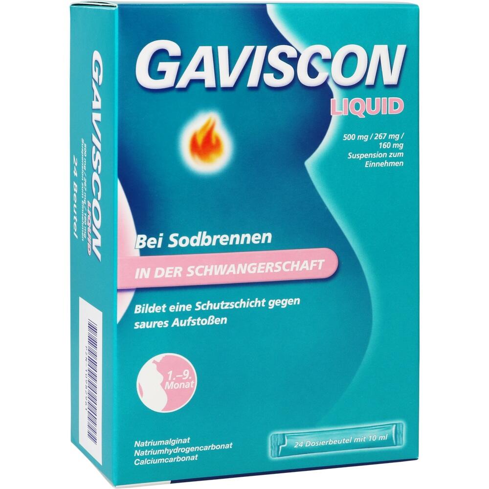 GAVISCON LIQUID Bei Sodbrennen in der Schwangerschaft - auch für nicht schwangere Menschen geeignet 24X10 ml Suspension zum Einnehmen
