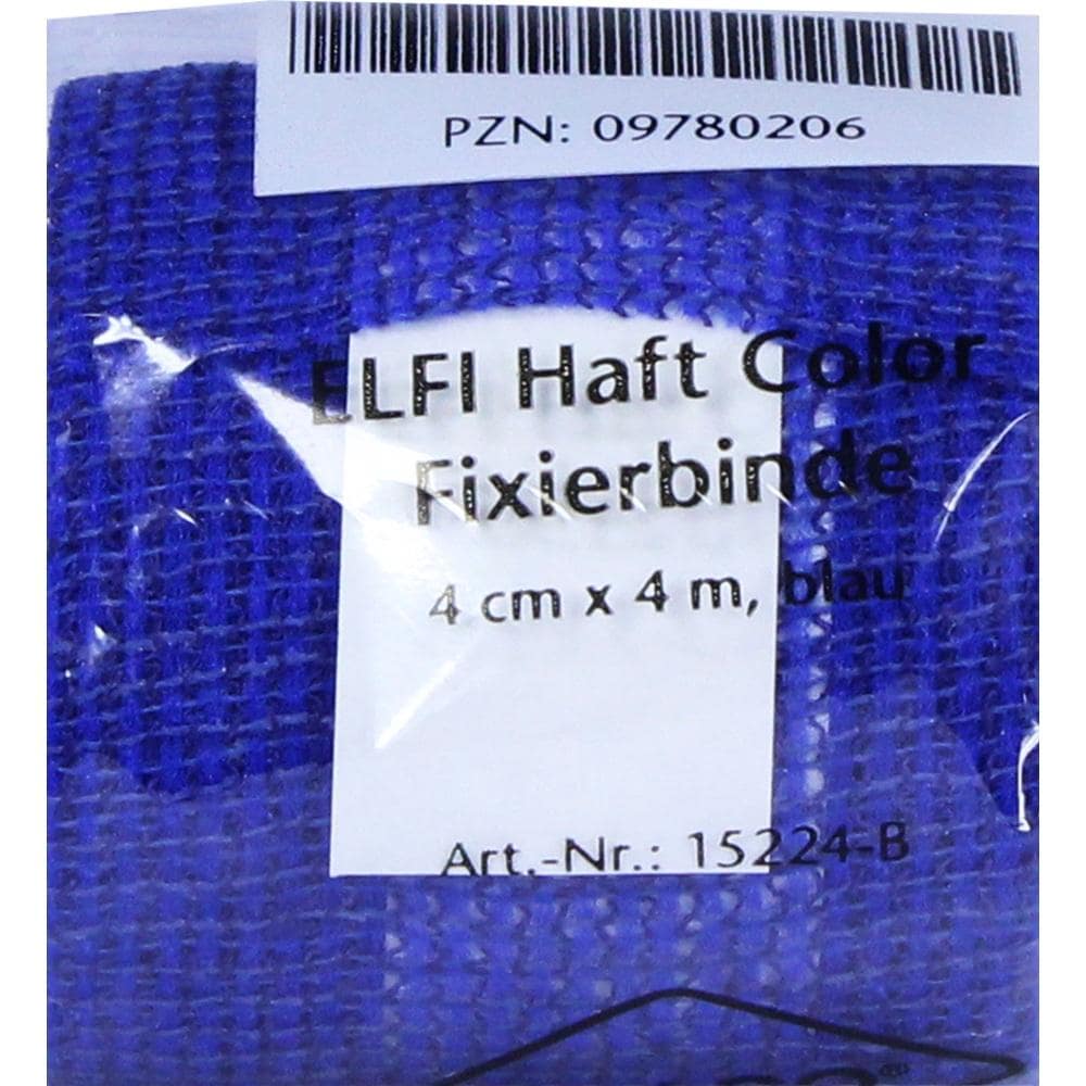 DRACOELFI haft color Fixierbinde 4 cmx4 m blau 1 St Binden