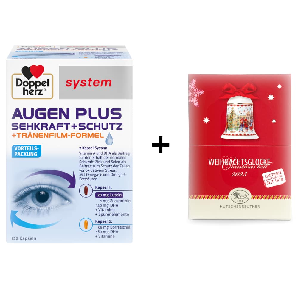 Doppelherz system AUGEN PLUS SEHKRAFT+SCHUTZ+TRÄNENFILM-FORMEL 120 St Kapseln