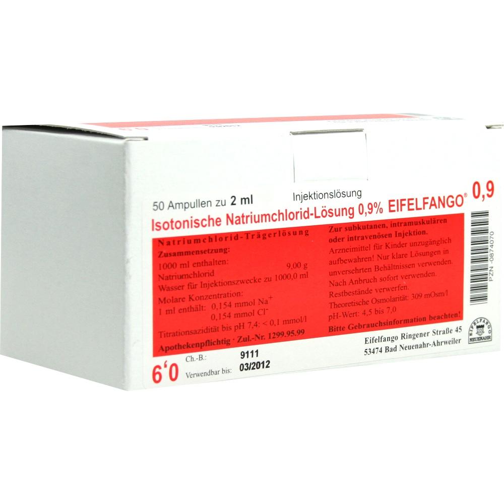 Isotonische NaCl Lösung 0,9% Eifelfango Inj.-Lsg. 50X2 ml Injektionslösung