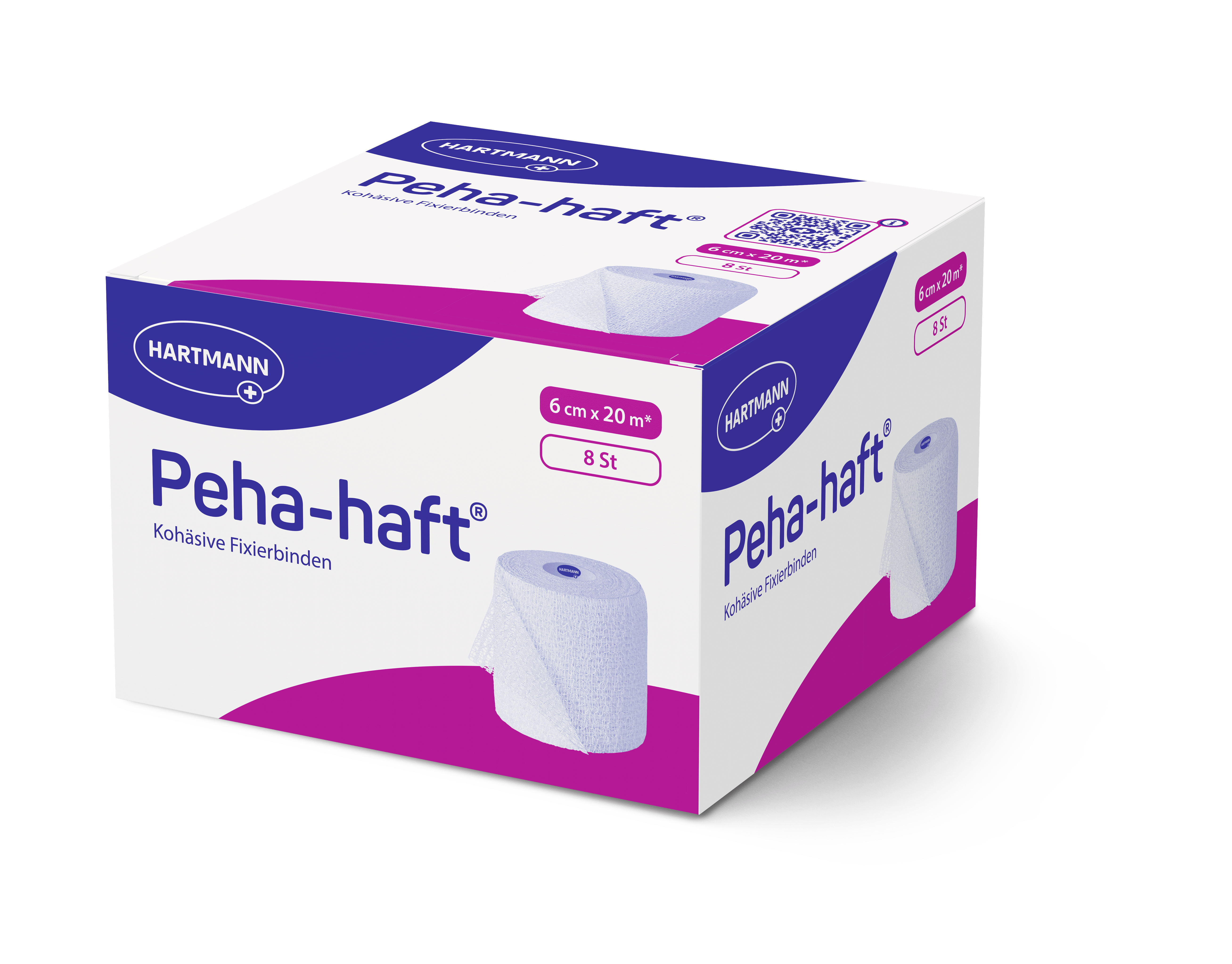 PEHA-HAFT Fixierbinde latexfrei 6 cmx20 m 8 St Binden