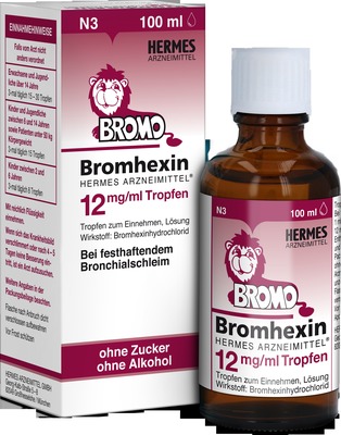 Bromhexin HERMES 12 mg / ml 100 ml Tropfen zum Einnehmen