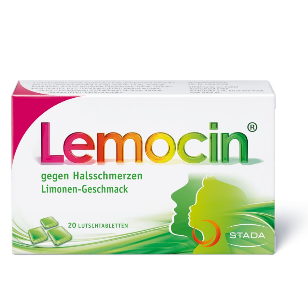 Lemocin gegen Halsschmerzen Limone 20 St Lutschtabletten