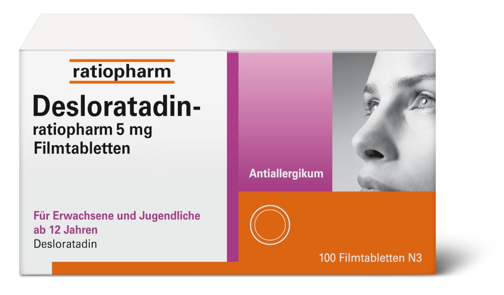 Desloratadin ratiopharm - bei Allergien 100 St Filmtabletten