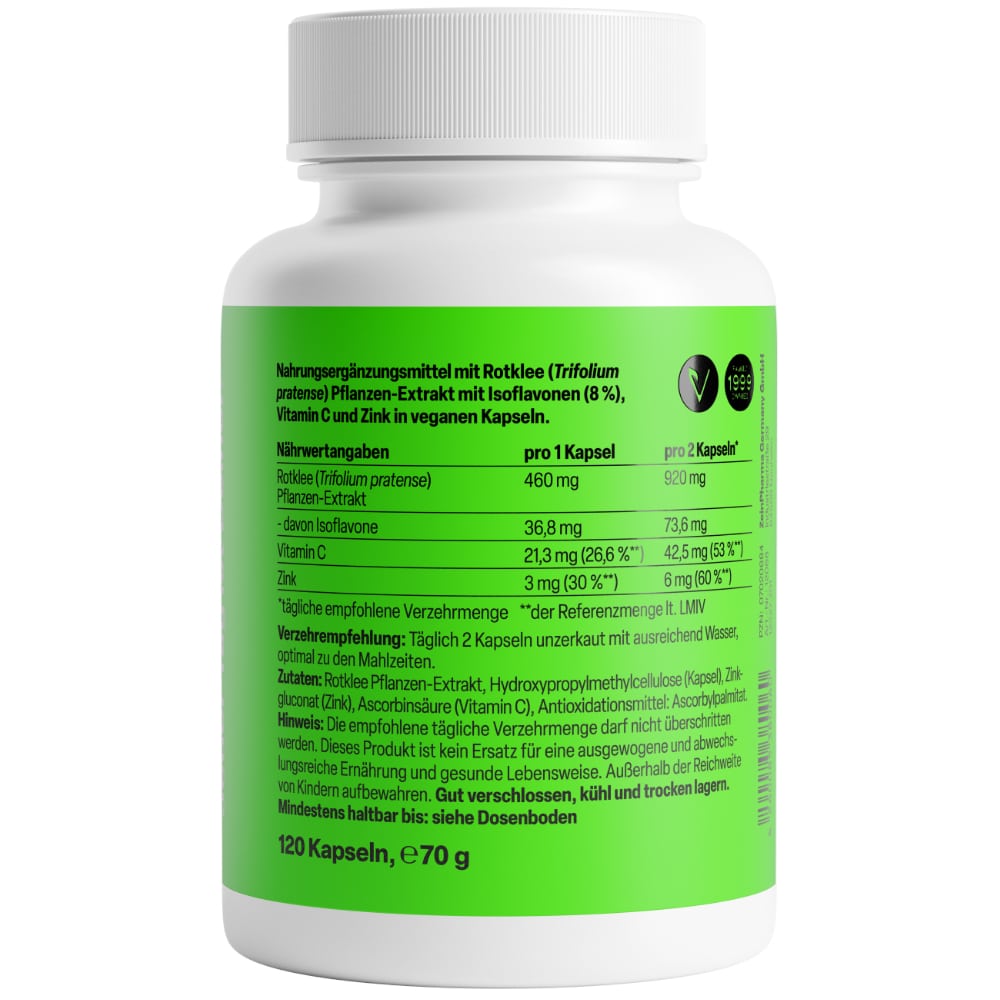 Zein Pharma MENOVITAL Plus Rotklee Extrakt Kapseln 120 St Kapseln