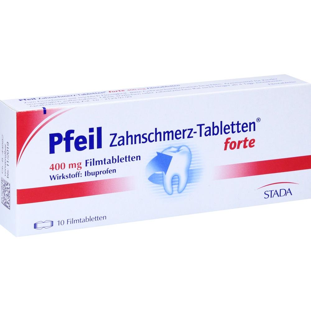 Pfeil Zahnschmerz-Tabletten forte 400mg 10 St Filmtabletten