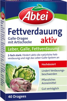 Abtei Galle-Dragee mit Artischocke 40 St Überzogene Tabletten