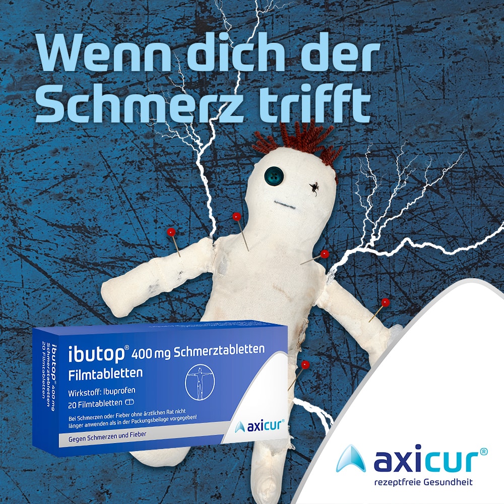 ibutop 400 mg bei Kopfschmerzen, Zahnschmerzen, Regelschmerzen und Fieber 20 St Filmtabletten