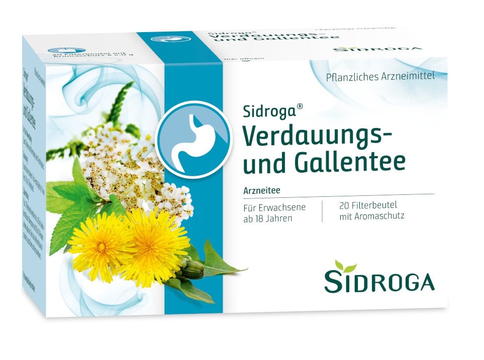 SIDROGA Verdauungs- und Gallentee Filterbeutel 20X2.0 g Tee