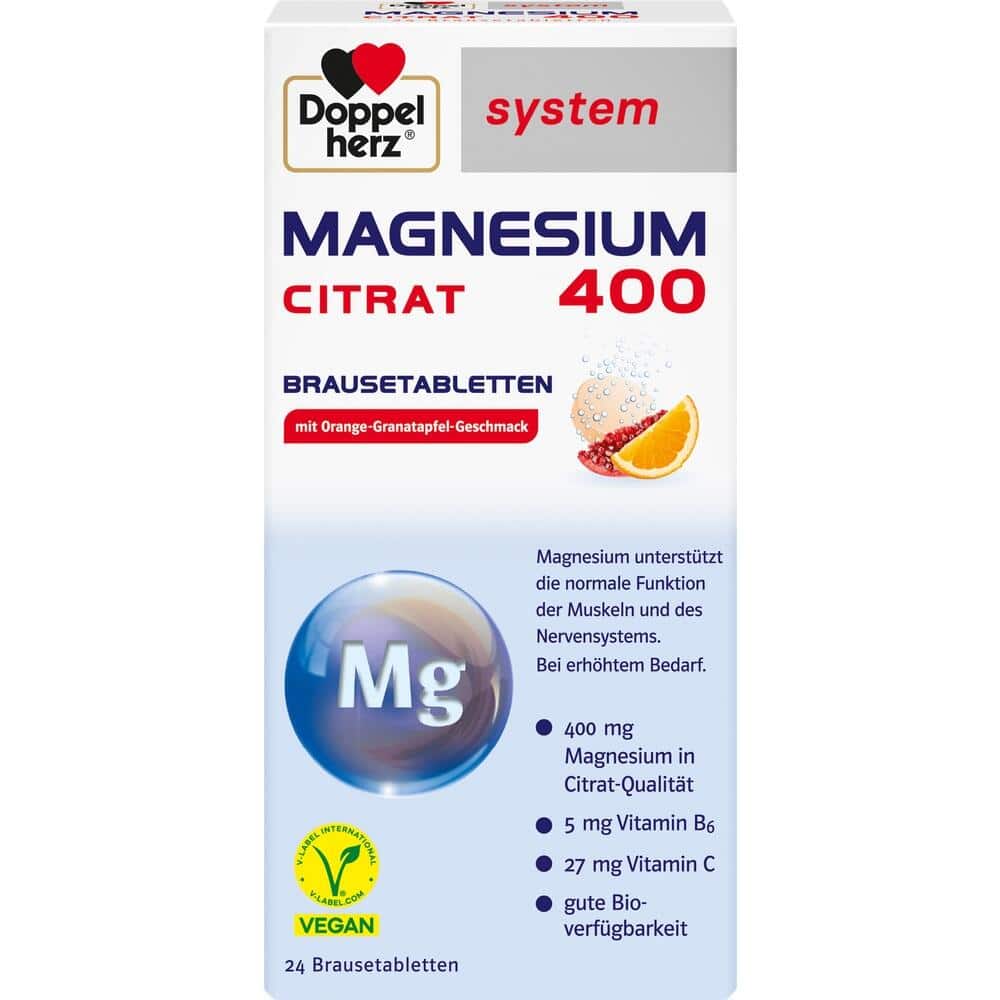 Doppelherz system MAGNESIUM CITRAT 400  24 St Brausetabletten