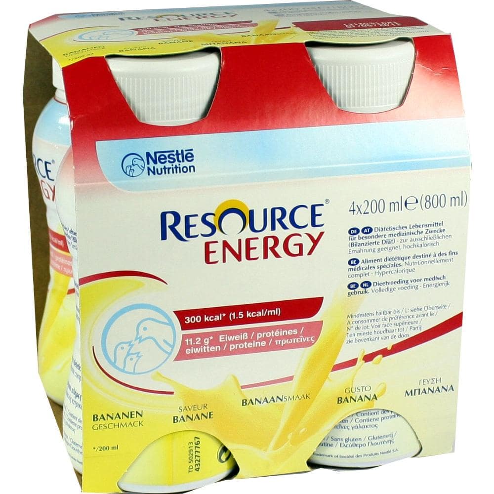 resource energy Banane 4X200 ml Flüssigkeit