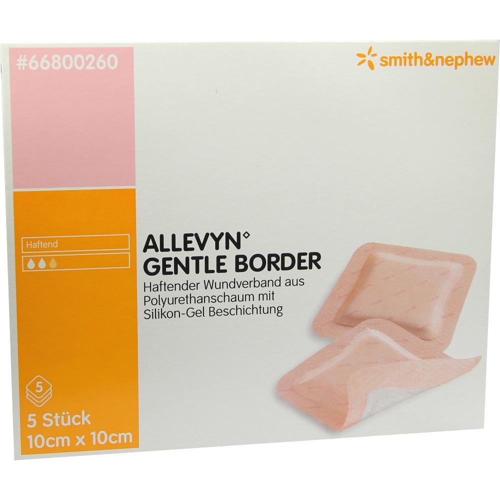 ALLEVYN Gentle Border 10x10 cm Schaumverb. 5 St Verband