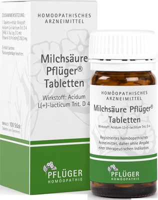 Milchsäure Pflüger Tabletten 100 St Tabletten